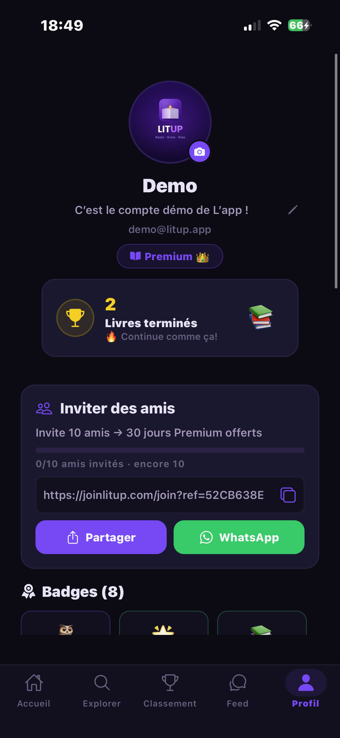 Profil LITUP